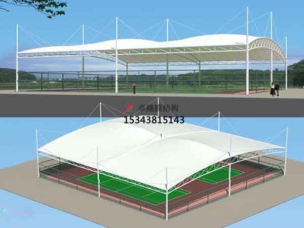 棗莊籃球場膜結構罩棚【設計施工】